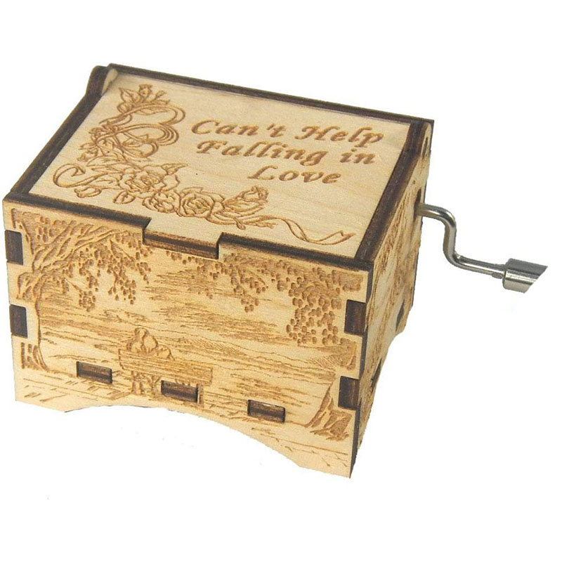 Details about   Music Box Can'T Help Falling In Love Wooden Carving  Birthday Xmas Toy Kid Gift 