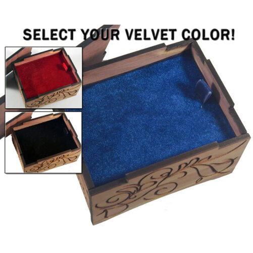 Aromatic Red Cedar Music Box Blue Velvet